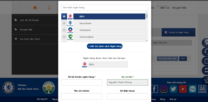 Nạp tiền Ole777 - Bật mí các bước giao dịch cho người mới 3 Rút Tiền Ole777 Qua Ngân Hàng Tiện Lợi Mọi Thời Điểm