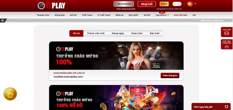 12Play - Sân Chơi Giải Trí Ăn Khách Nhất Thị Trường Hiện Nay 8 Một Số Chương Trình Khuyến Mãi Chỉ Có Tại 12Play