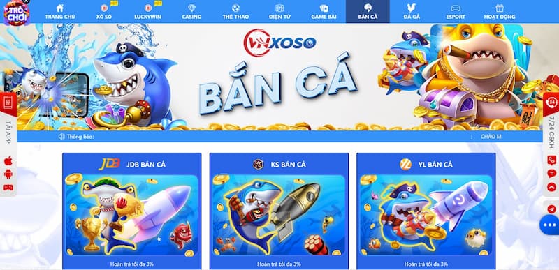 VNXOSO - Cá cược an toàn, chơi game thắng tiền cực lớn 5 Bắn Cá